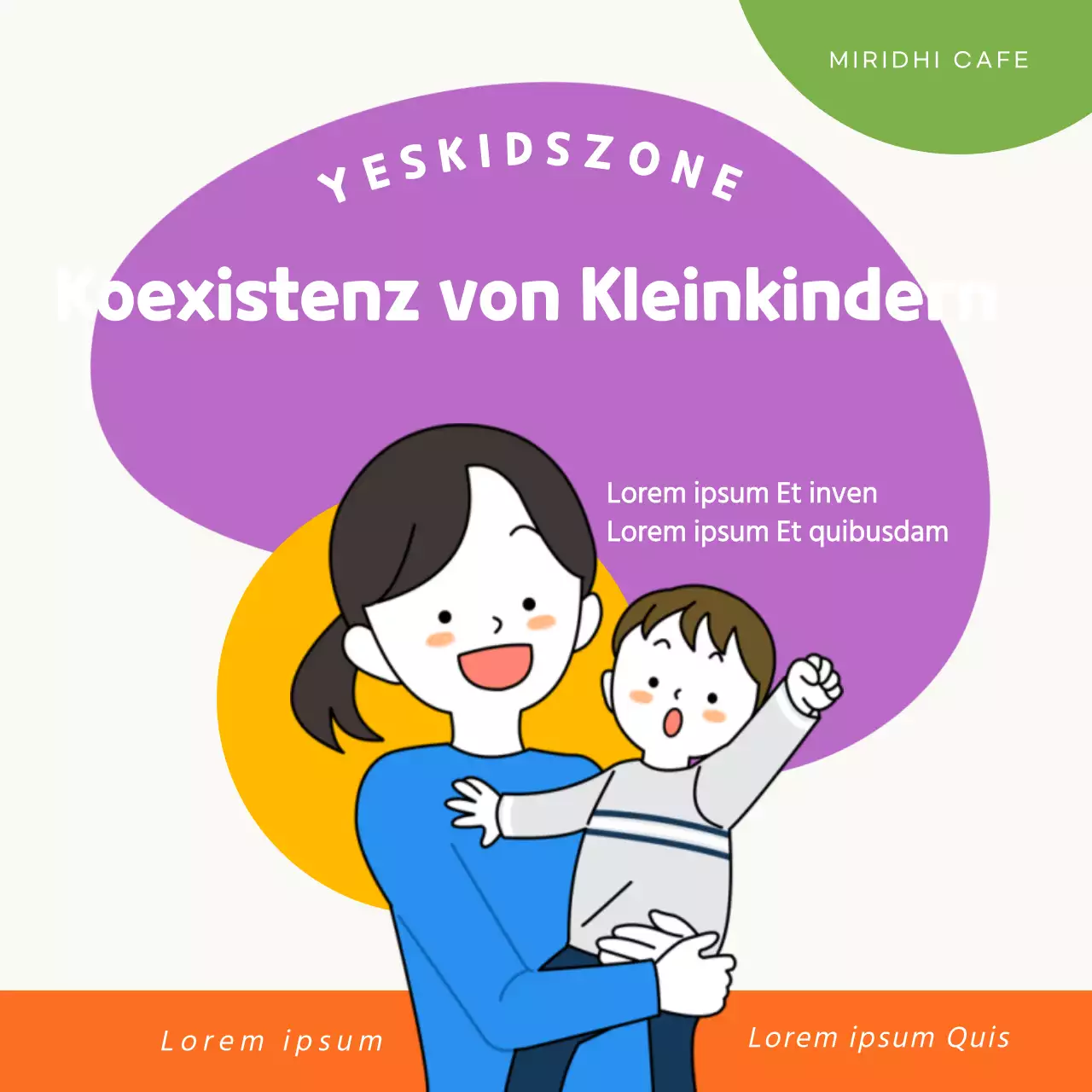 Niedlich und fröhlich Yeskizone Baby Koexistenz Mutter und Kind Yukizone Miridicafe