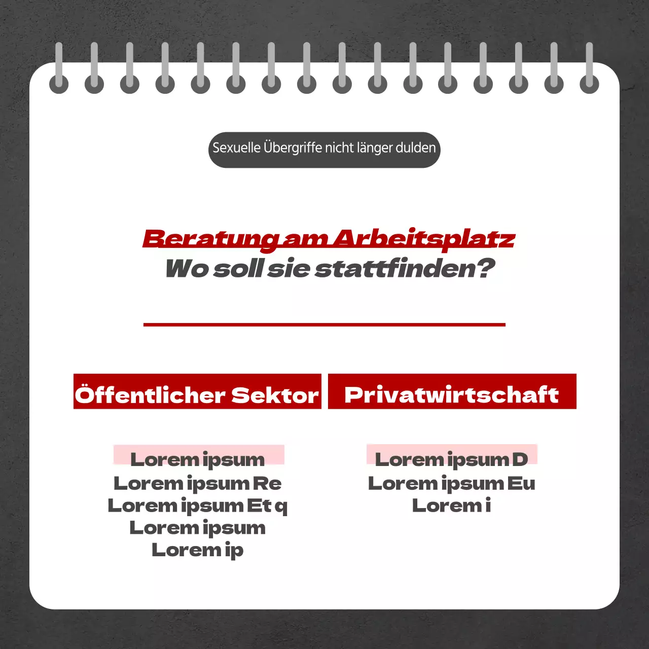 Sexuelles Fehlverhalten am Arbeitsplatz