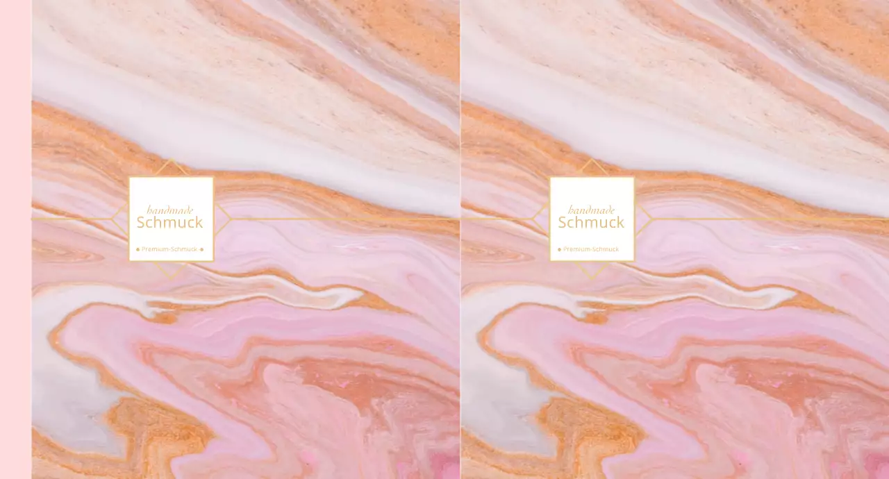 Orange Modern Marble Pattern Jewellery Shop