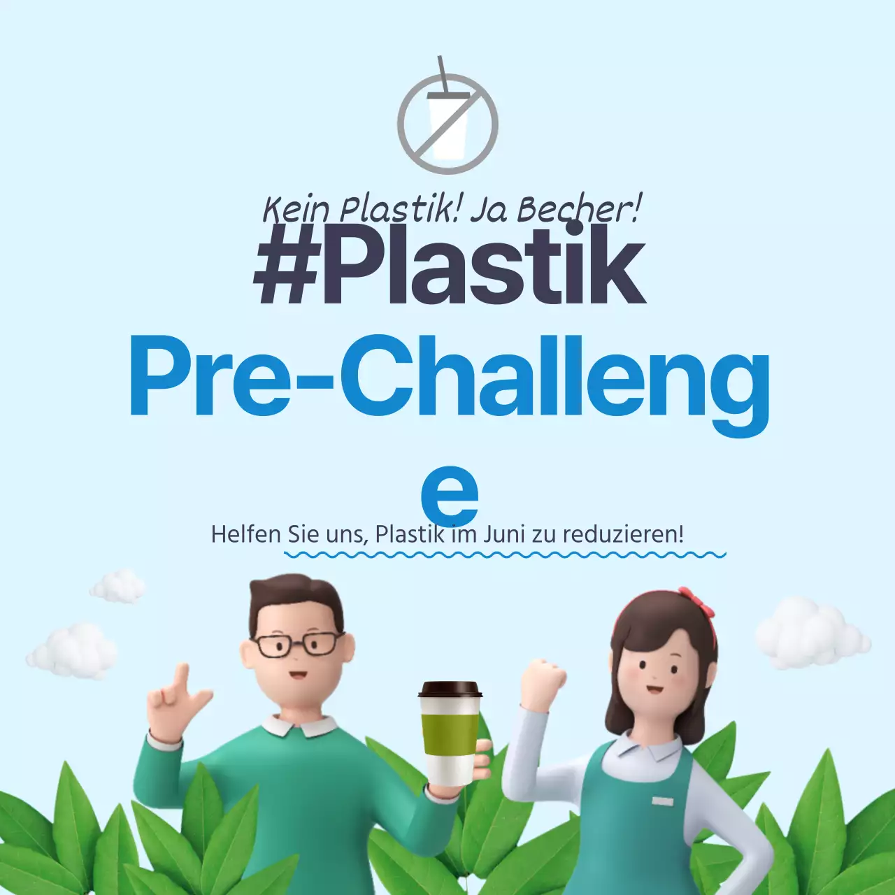 3D-Illustration von Himmel und Grün Conservation Challenge