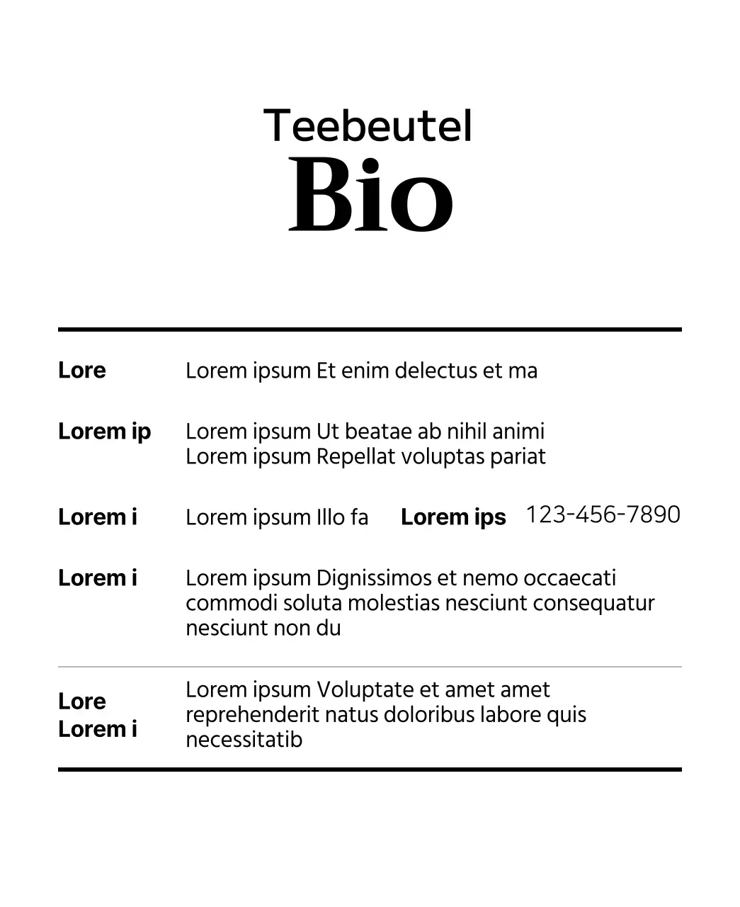 Bio-Früchteteebeutel mit Fruchtabbildungen