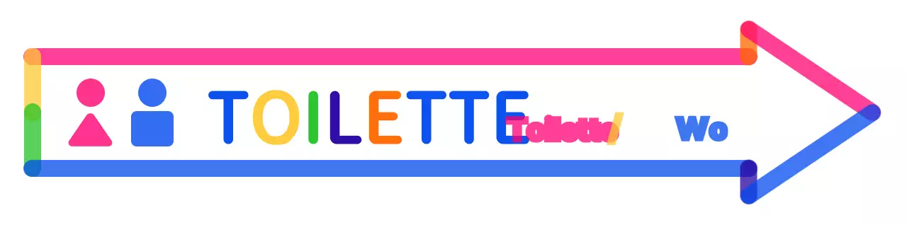 Bunte und niedliche Pfeil-Rahmen Stil Richtungen zum Bad