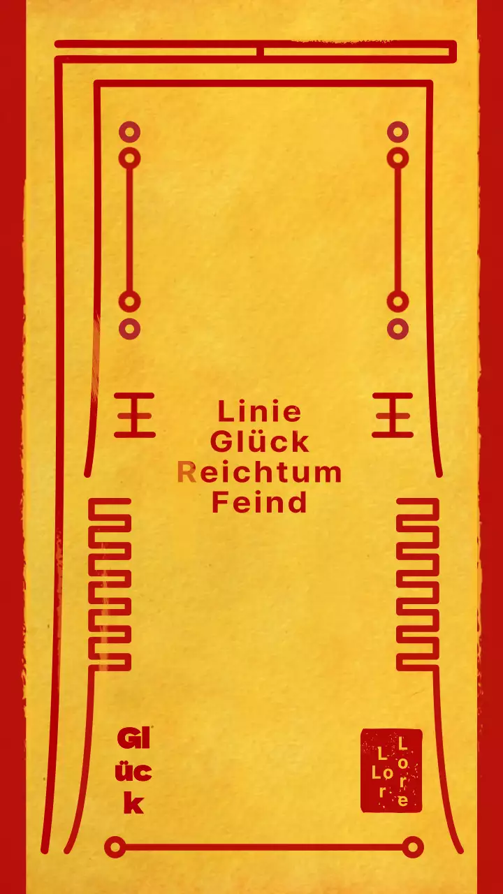 Rote und gelbe unkonventionelle Jubelrufe