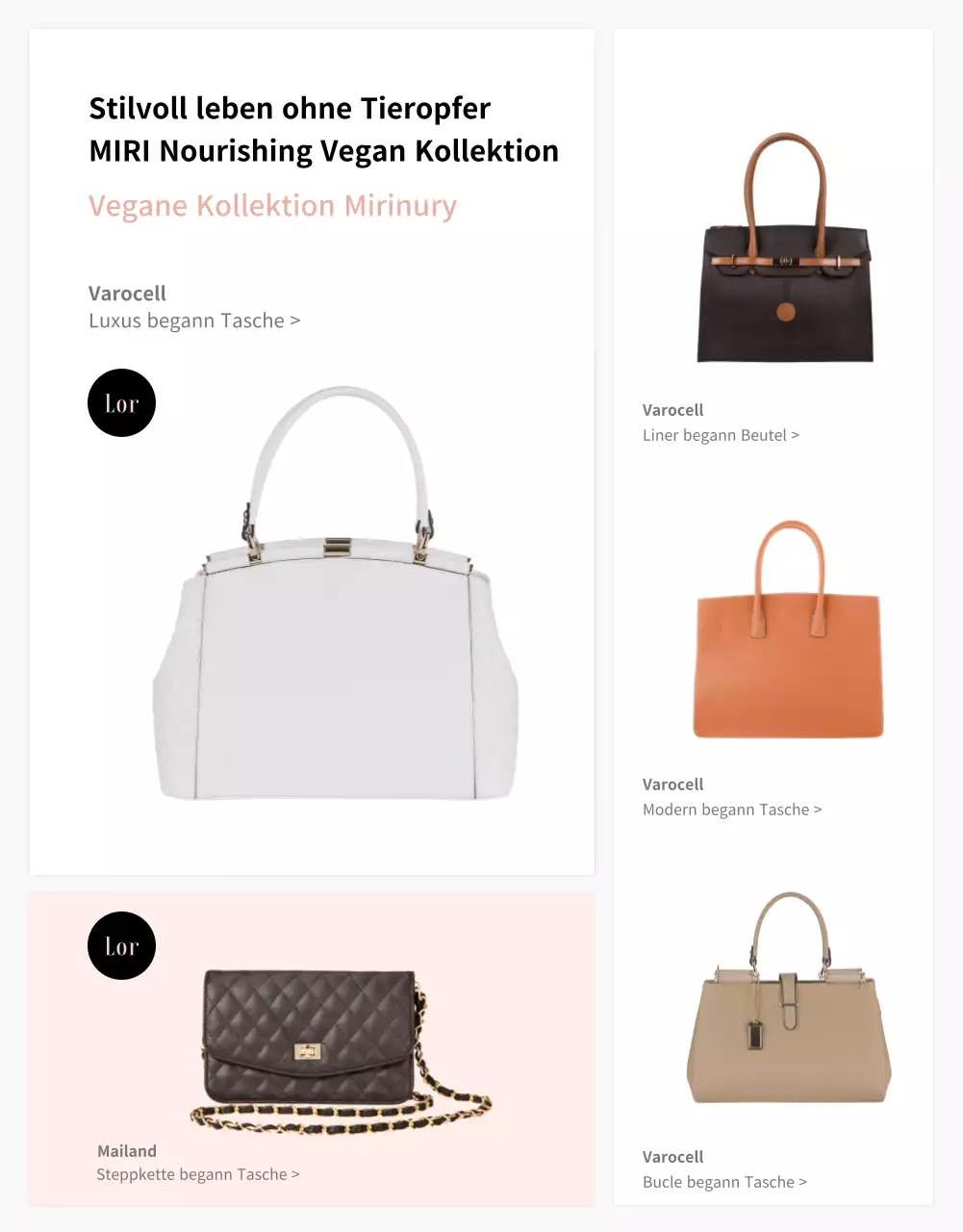 Rosa Hintergrund minimalistische vegane Tasche Details