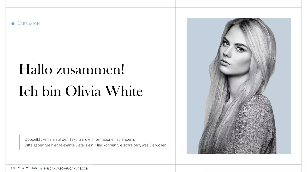 Ein einfaches, minimalistisches Anschreiben in Weiß