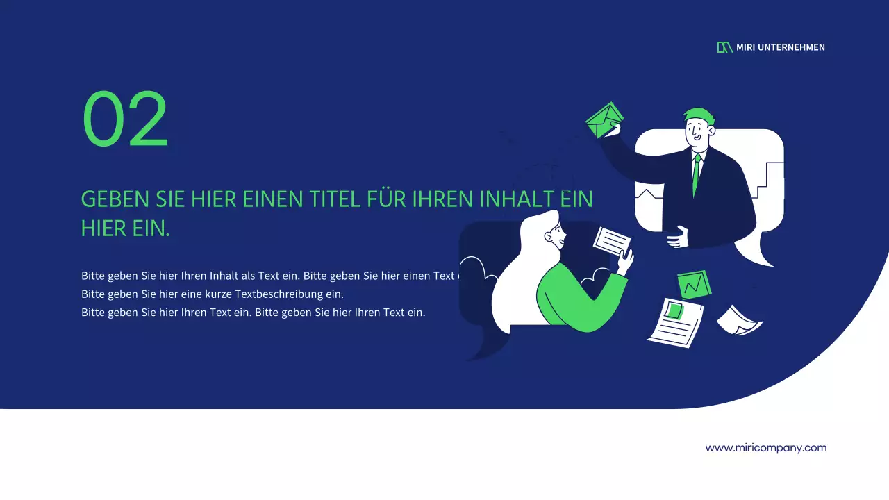 Sauberer Business-Illustrationsbericht in Marineblau