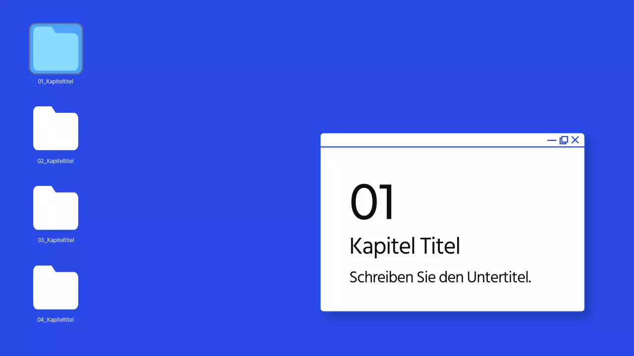 Blaues und einfaches Jobportfolio