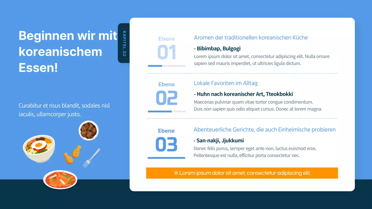 Blau und marineblau illustrierter Reiseführer für Südkorea