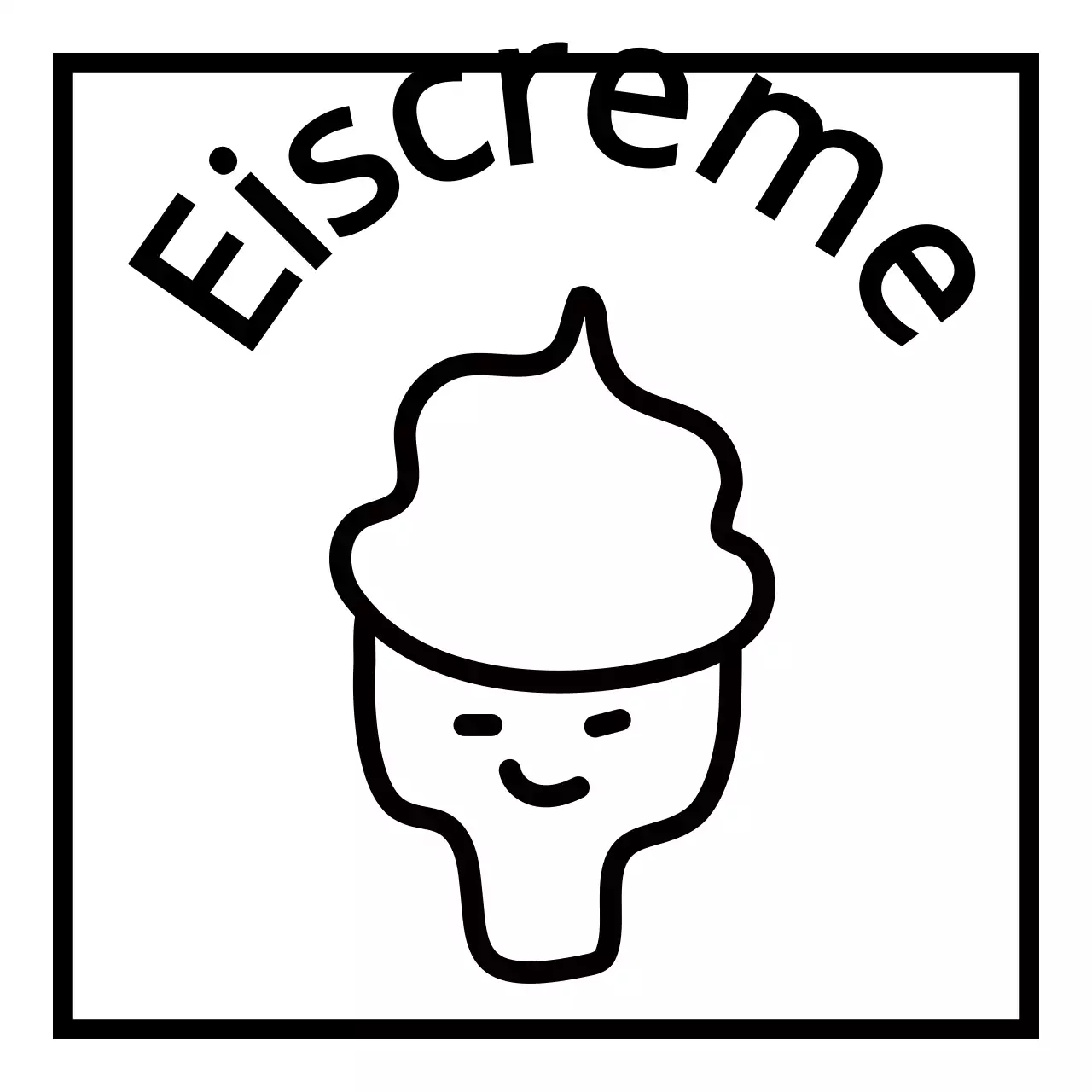 Einfache schwarze Linienillustration von verschiedenen Objekten und Tieren