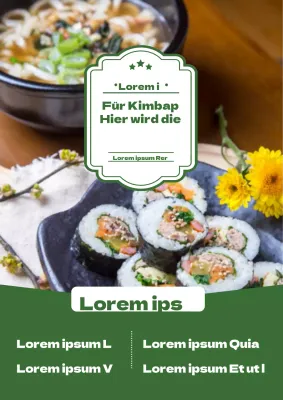 Werbeflyer für Massage-Menütafel