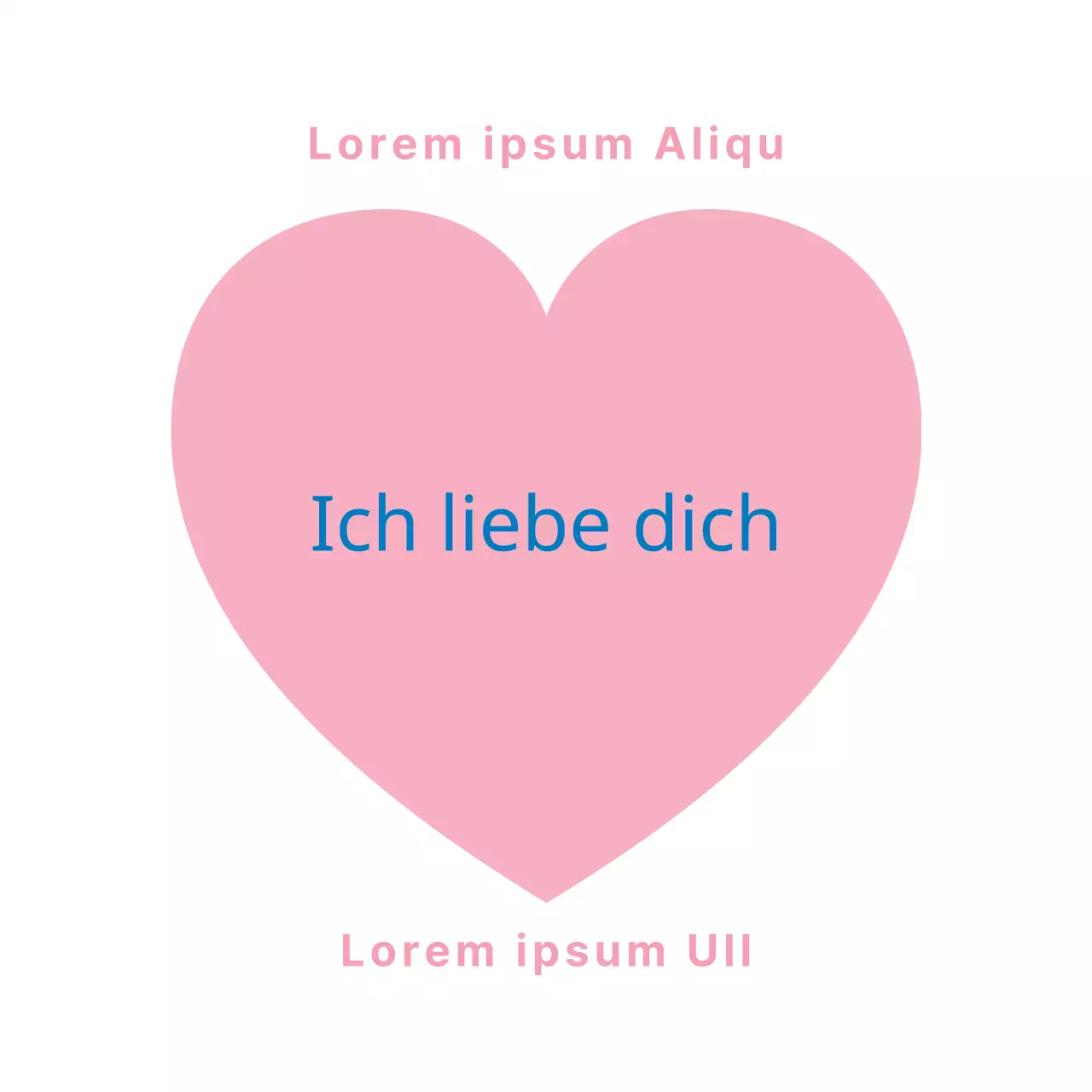 Rosa Illustration süßes HerzRosa Illustration süßer weißer Tag Etikett