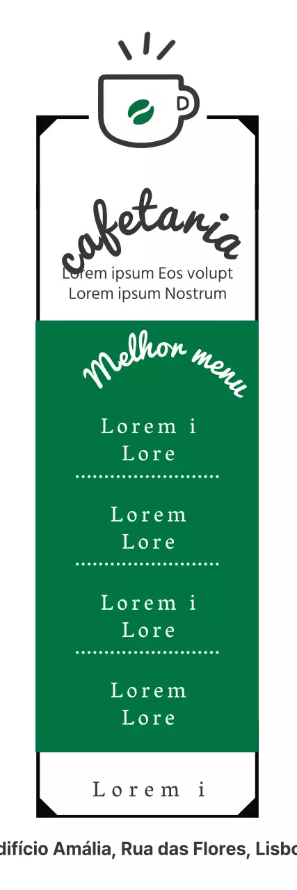 Menu de café