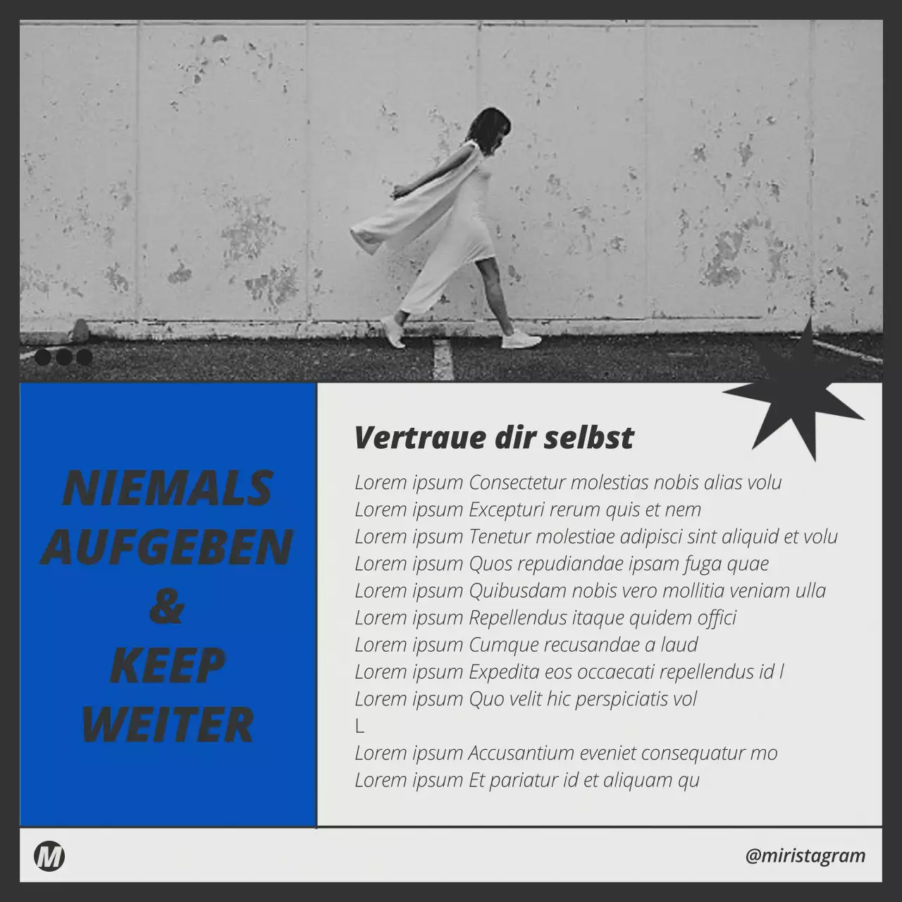 Ein angesagtes Konzept-Layout-Paket in Blau und Schwarz