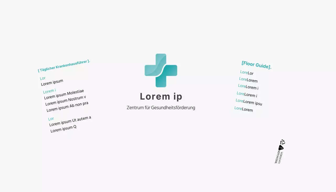 weiß blau einfaches Logo Krankenhaus