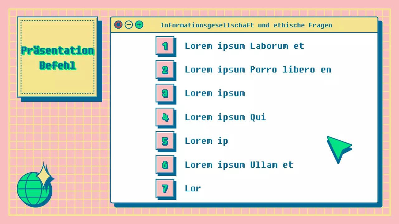 Präsentation der Leistungsbewertung des Konzepts des gelben und rosa Internetbrowsers