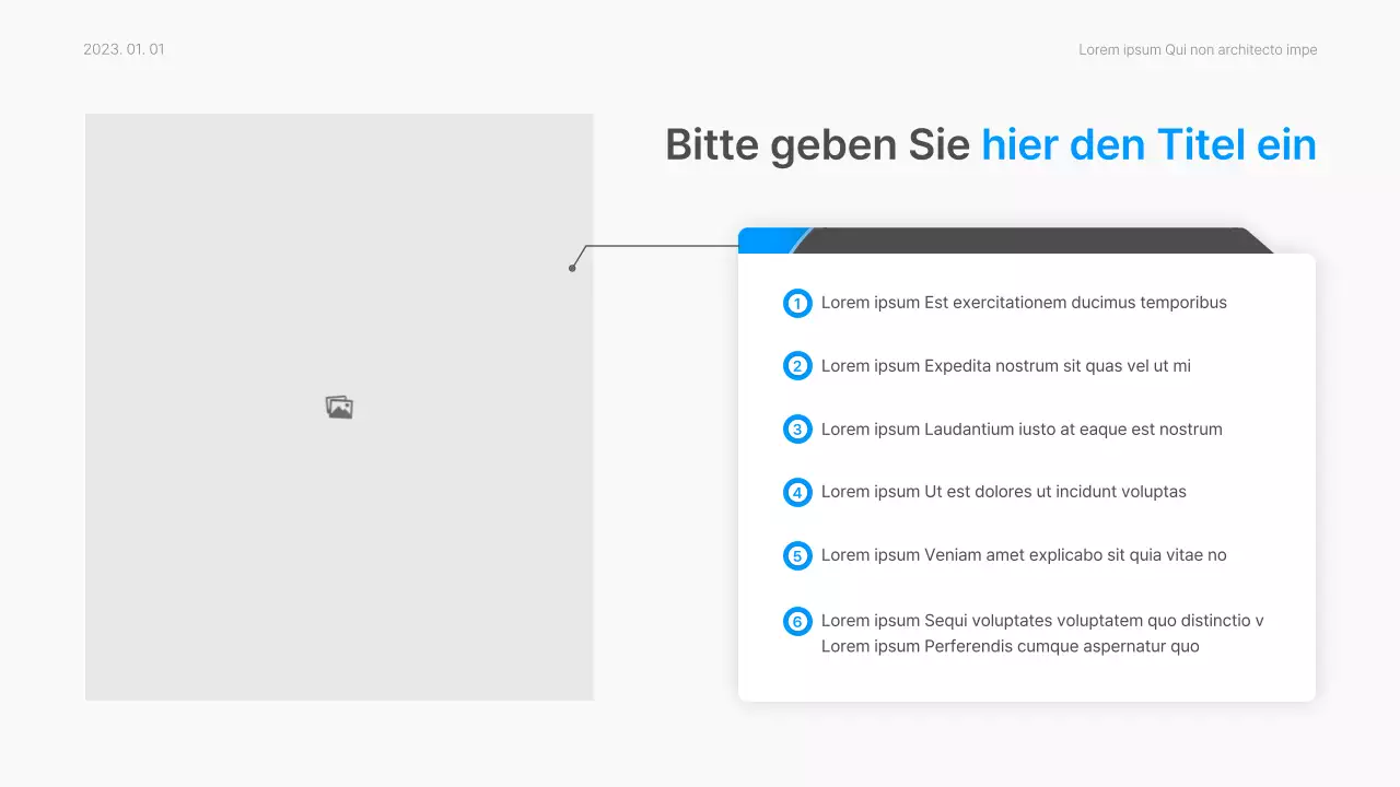 Geschäftsbericht mit einem modernen Farbverlauf in Weiß und Blau