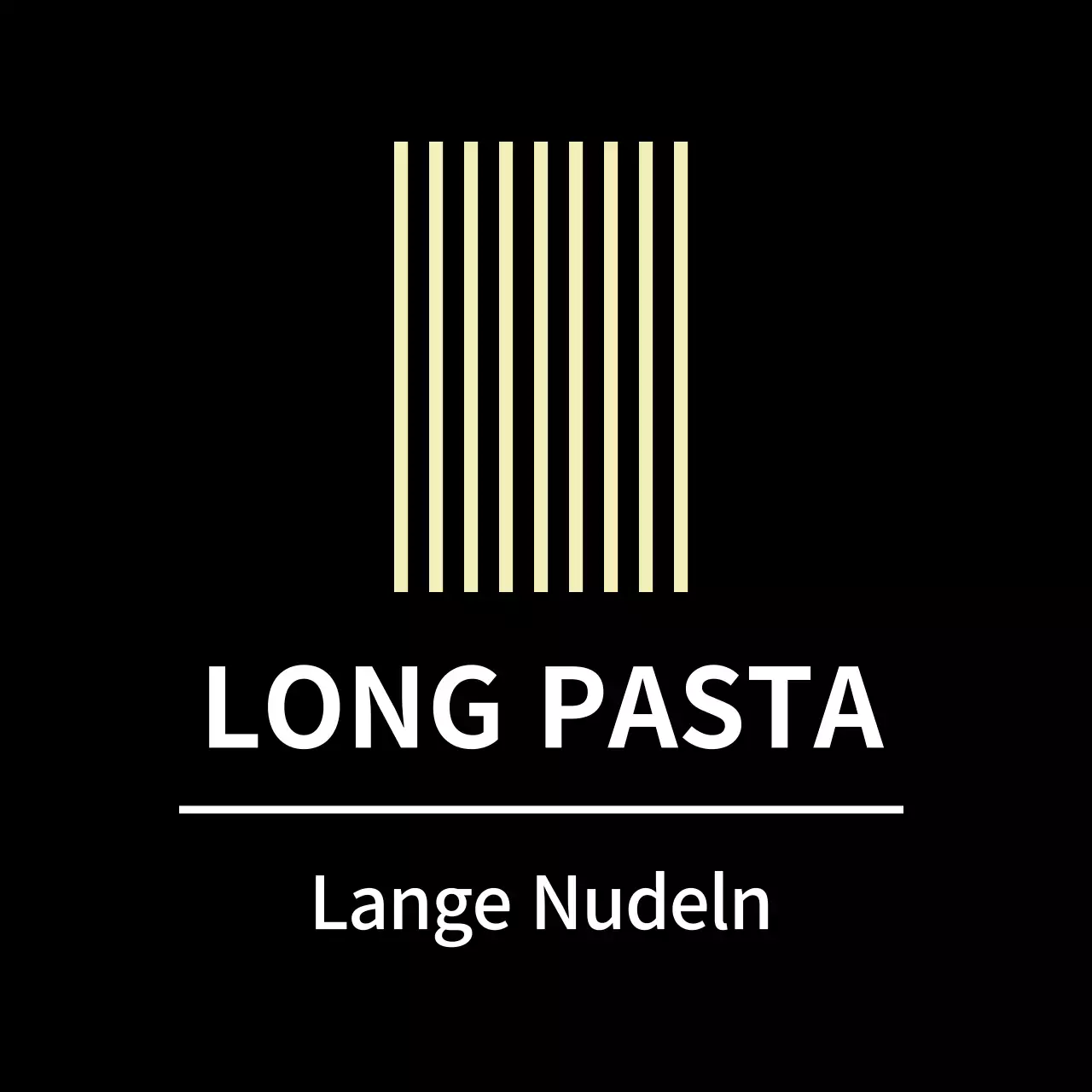 Langer Nudelaufkleber für schwarze einfache Beilagenetiketten