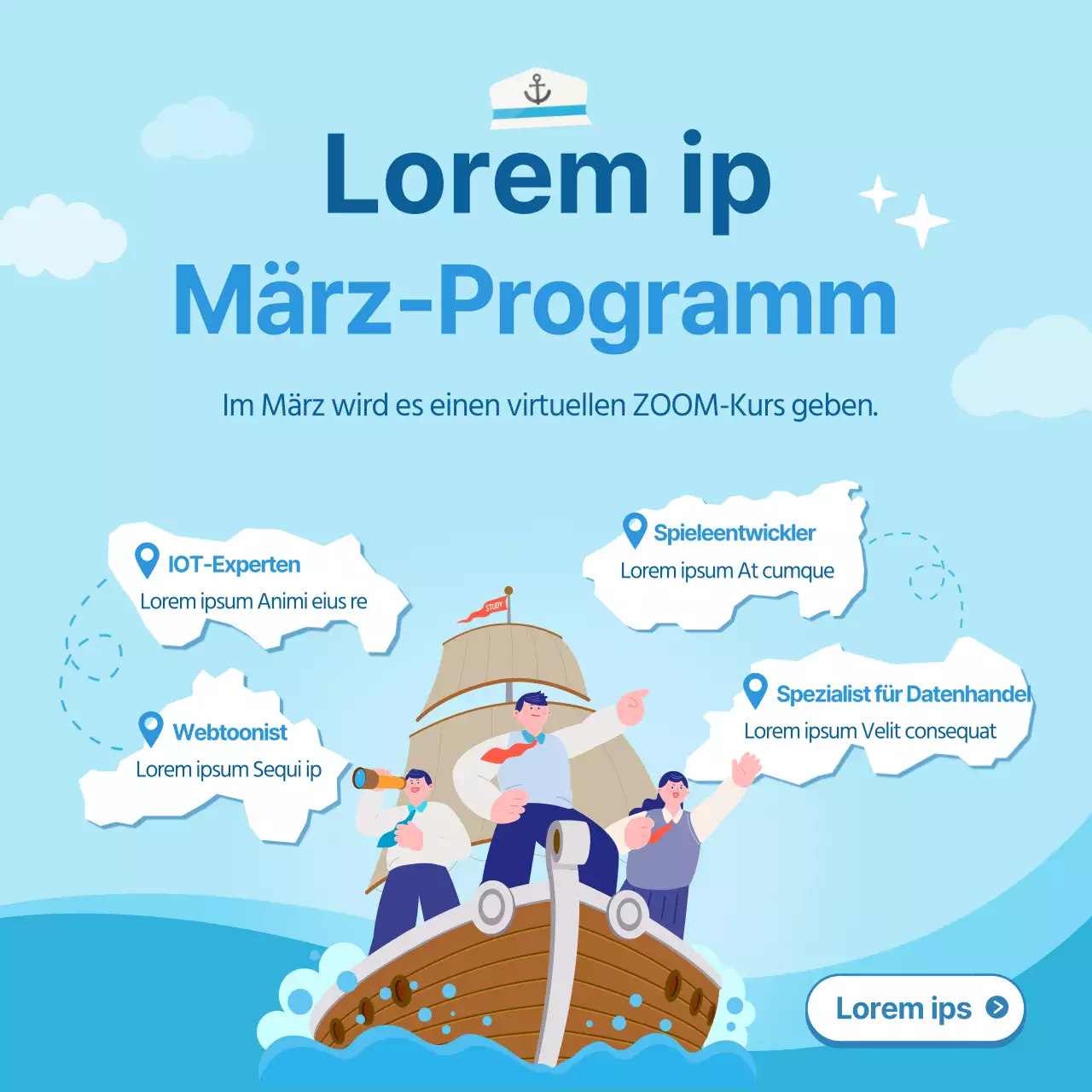 Eine blaue, coole Beförderung für die Schulanfangsklasse