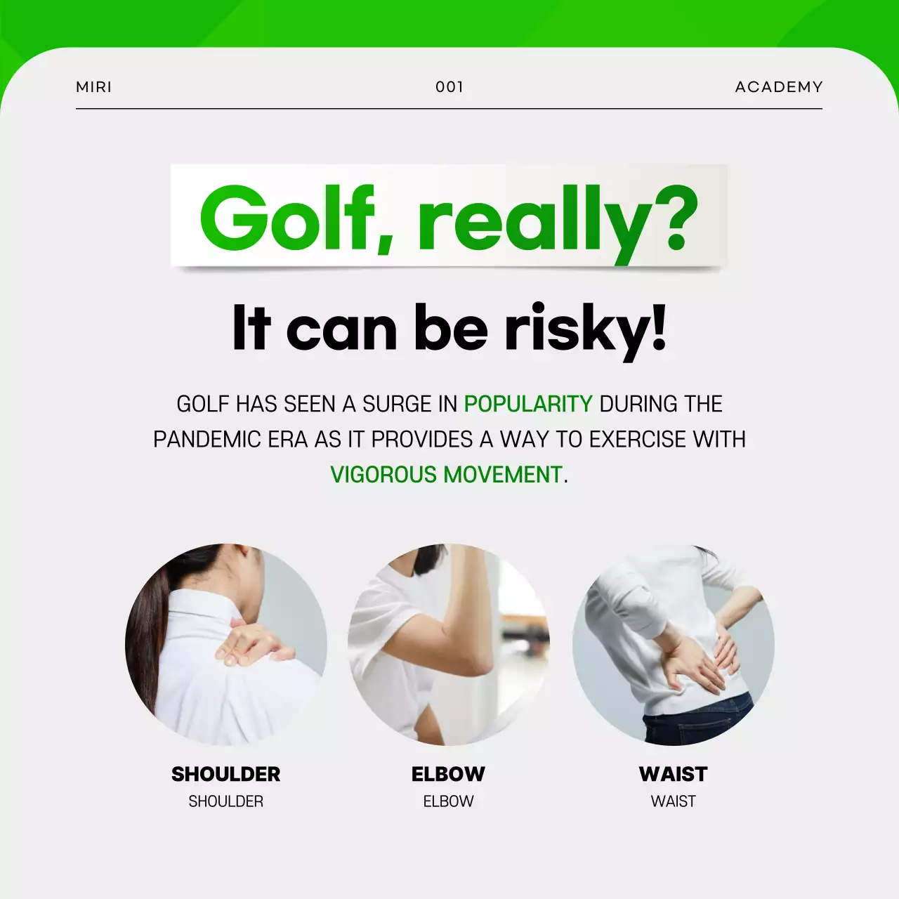 Green Modern Golf Guide Instagram Carousel