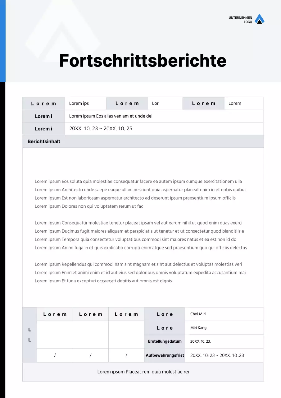 Einfaches blaues und schwarzes Logo-Konzept Fortschritt