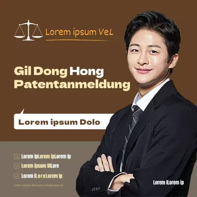 Patentanmeldung Patentanwalt Büro Beratung mit Porträt auf braunem Hintergrund