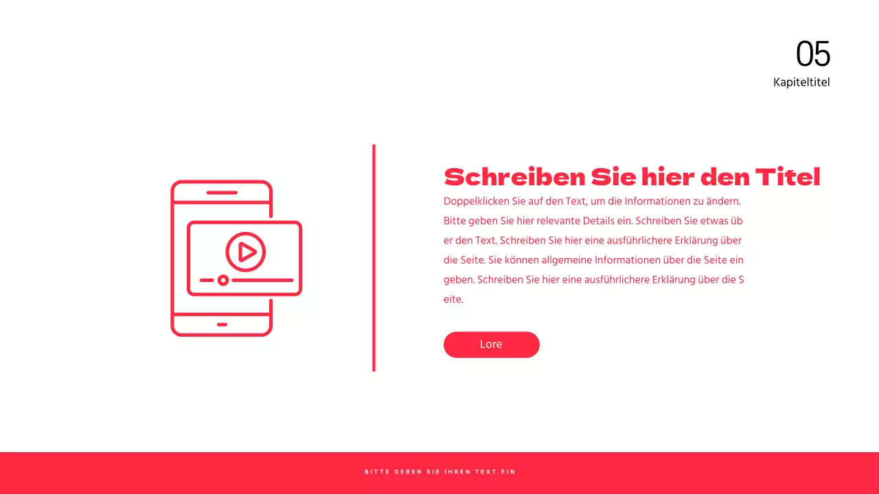 Diskussionsdarstellung der Texthervorhebung und des Fotolayouts in Rot
