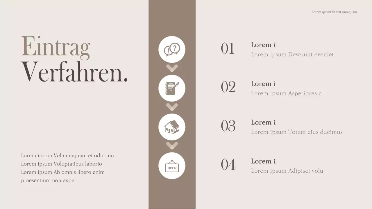 Moderne Gemeinschaftsküche in Beige und Braun (Präsentation)