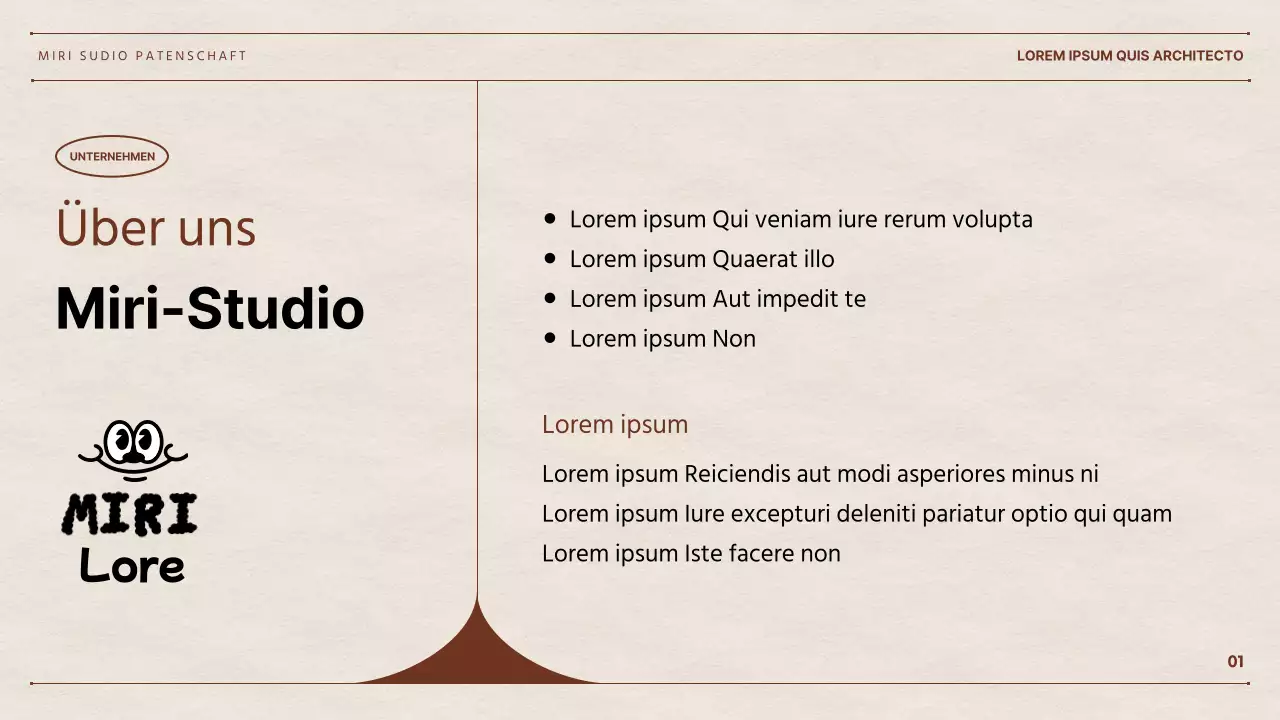 Der Vorschlag von Web-Talent Hyun Chan mit einem Papierhintergrund und bunten geometrischen Formen