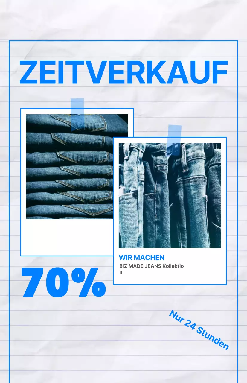 Time-Sale-Werbefahne mit sommerlichem Flair