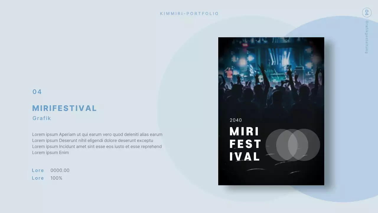 Moderne Designermappe in Beige und Hellblau