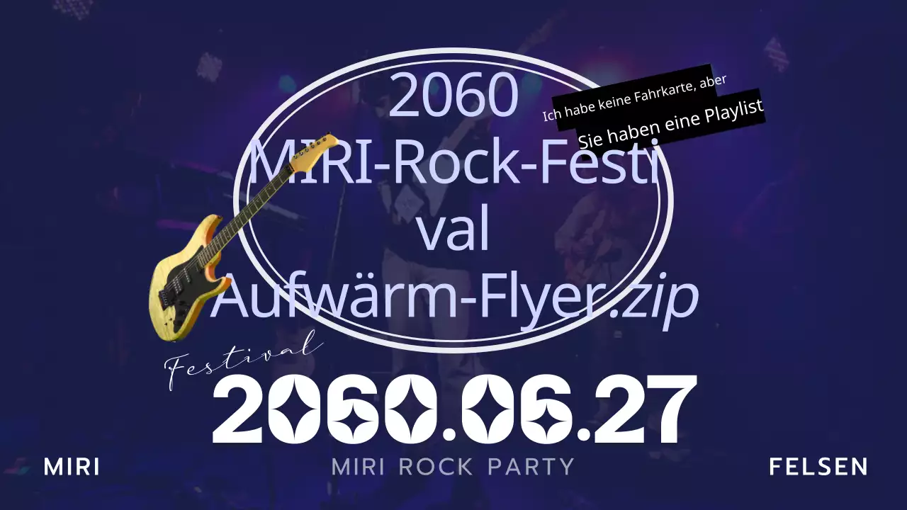 YouTube-Miniaturansicht eines Rockfestivals in Blau
