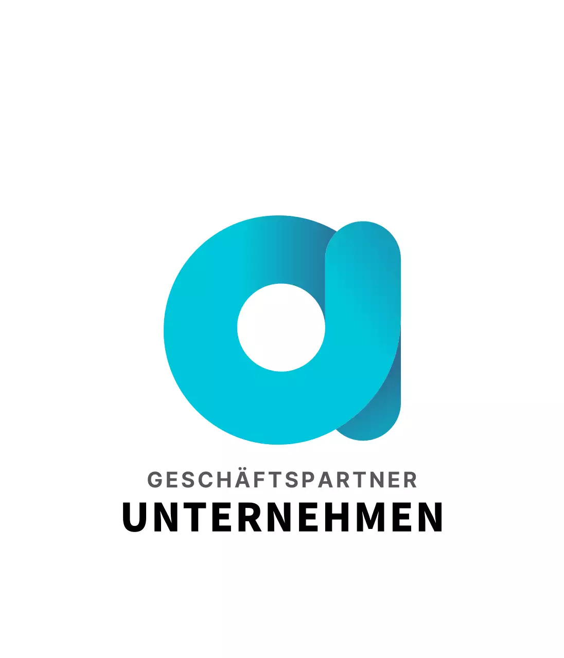 Weiß-blaues Firmenlogo