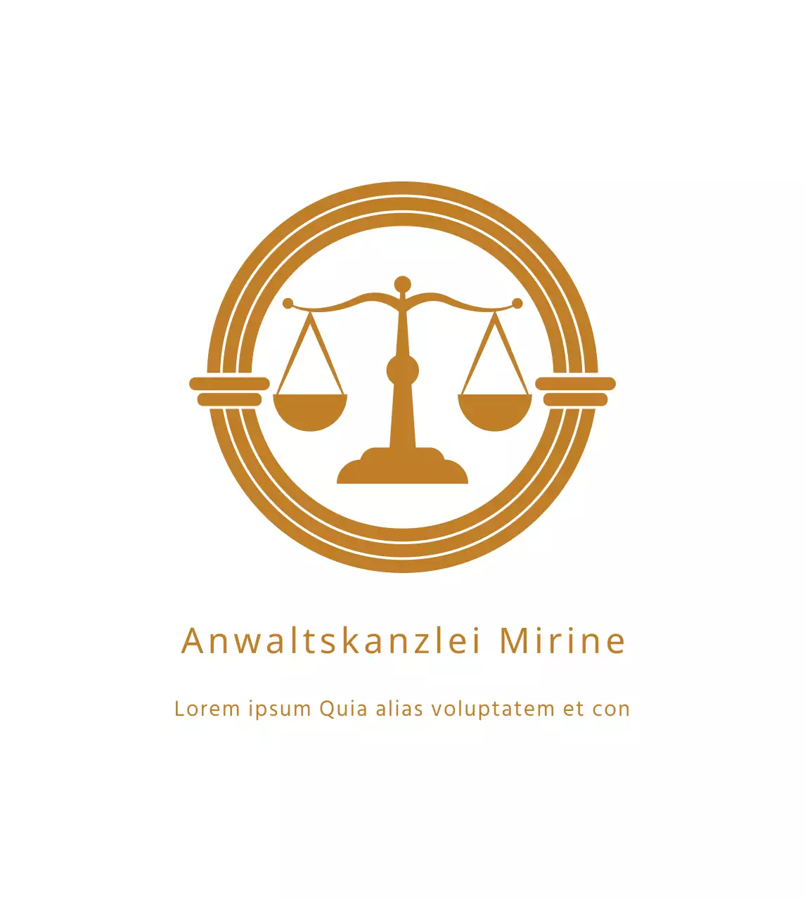 Kanzleischild mit einfachem Logo