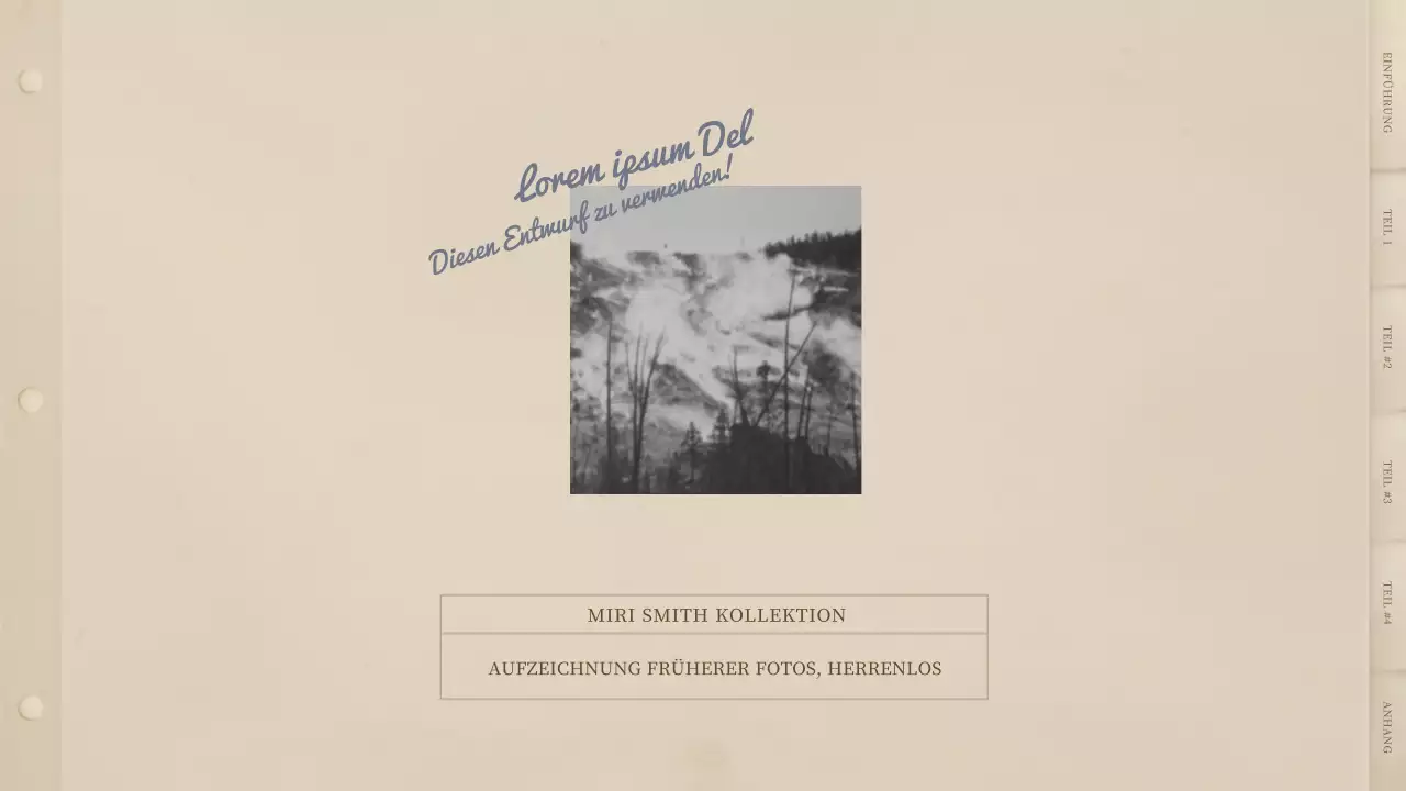 Ein beigefarbenes Retro-Fotobuch im Vintage-Look