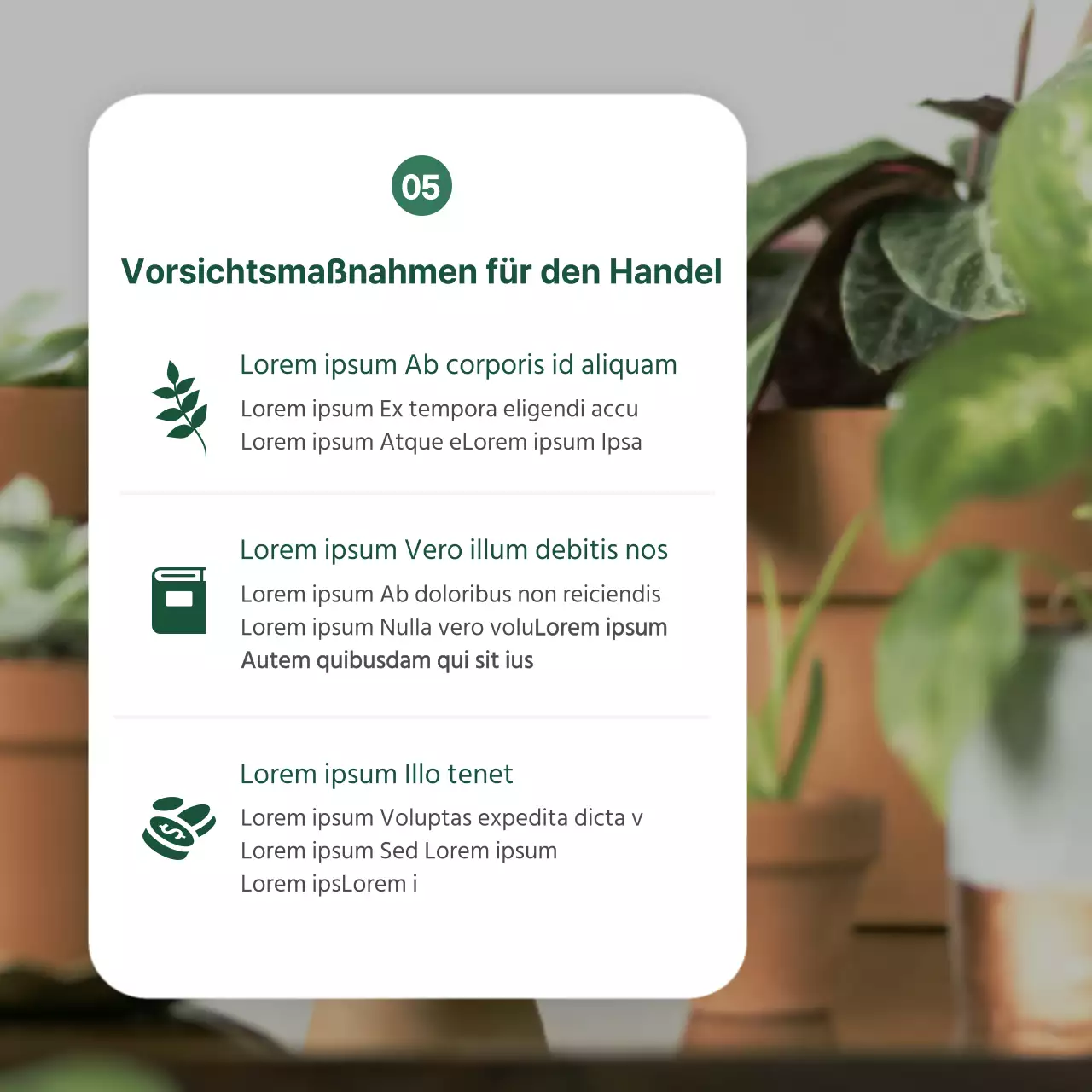 Neues Design für Lebensmitteltechnologiekarten mit grünem Touch