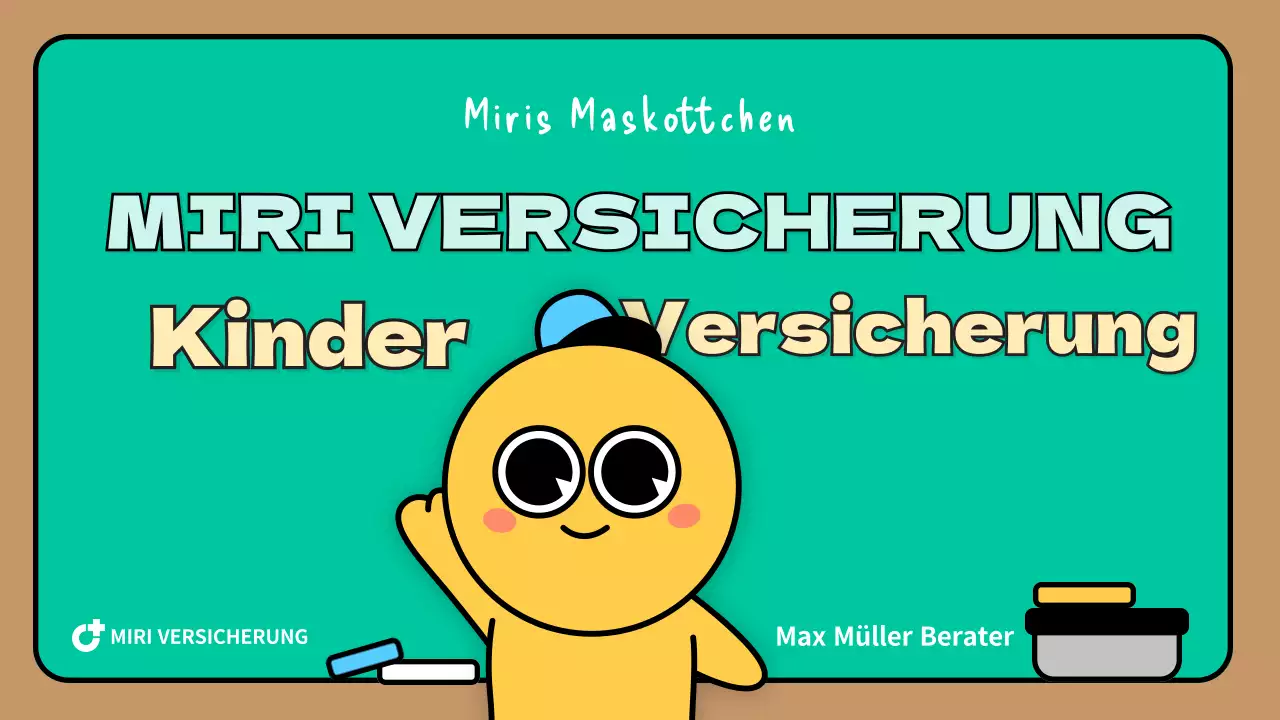 Türkis Niedlicher Charakter Kind Versicherung Vorschlag Präsentation