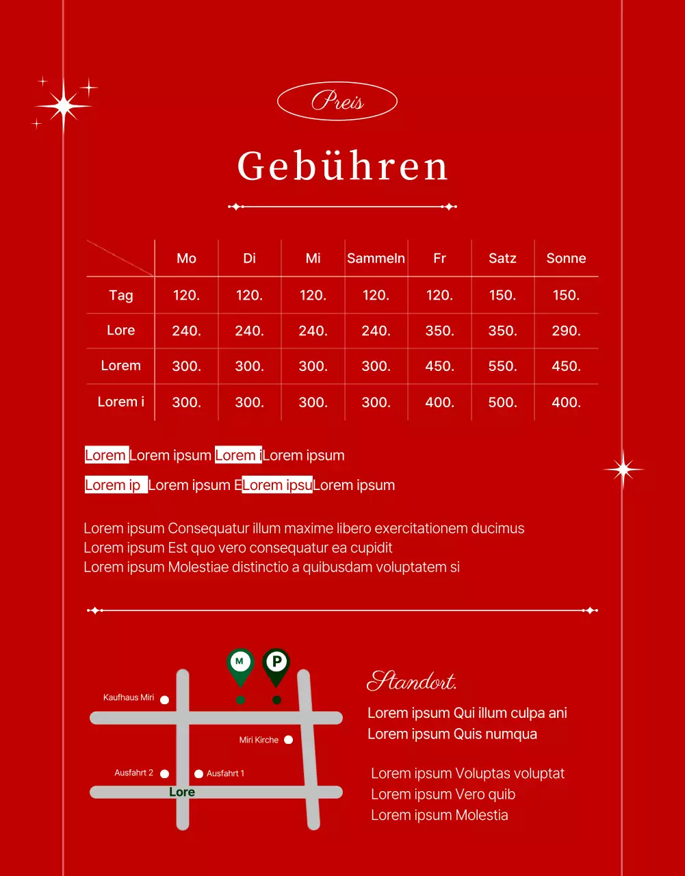 Einführung grüner und roter Mietflächen für Weihnachtsfeiern
