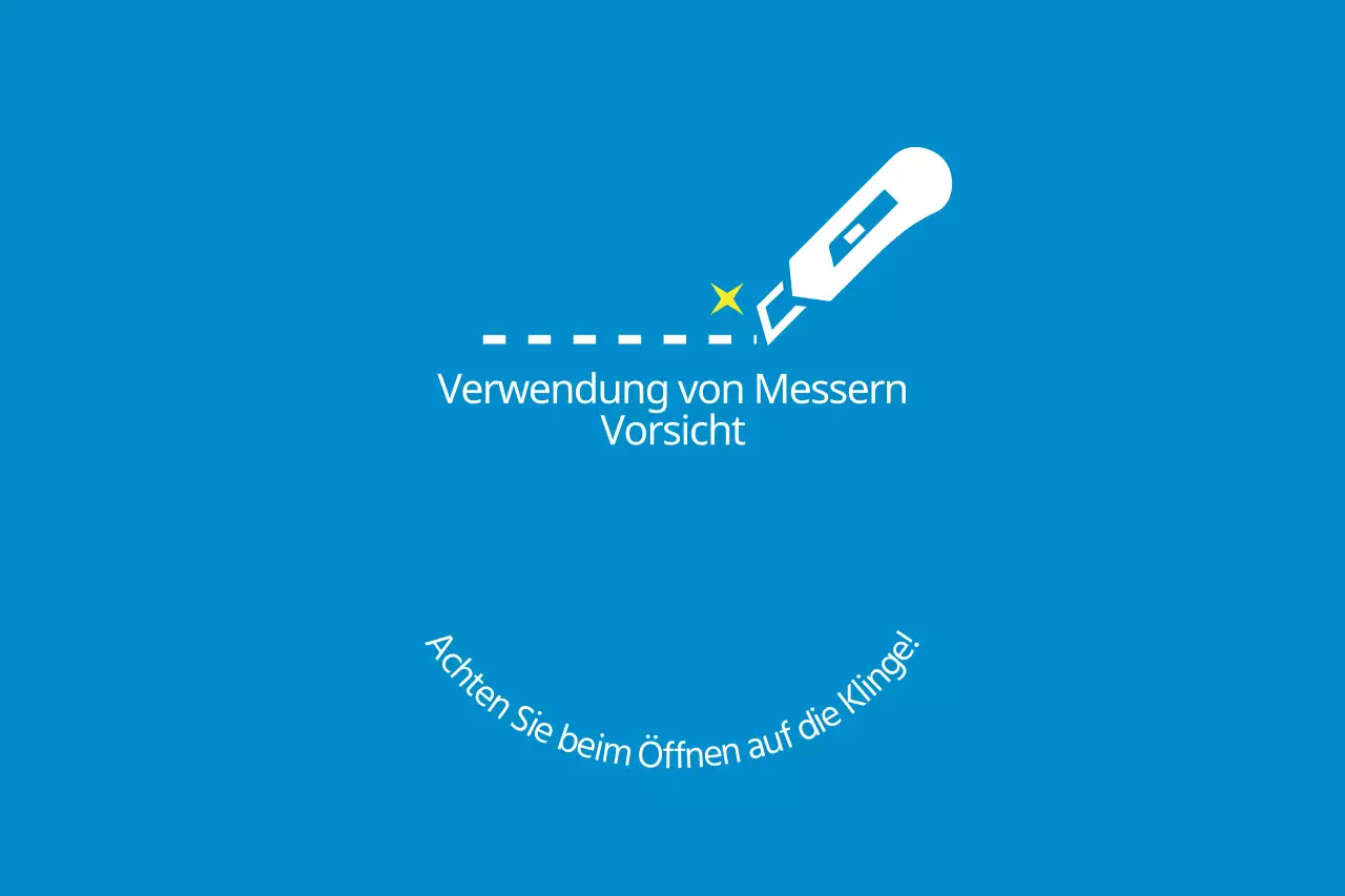 Seien Sie vorsichtig mit Messern