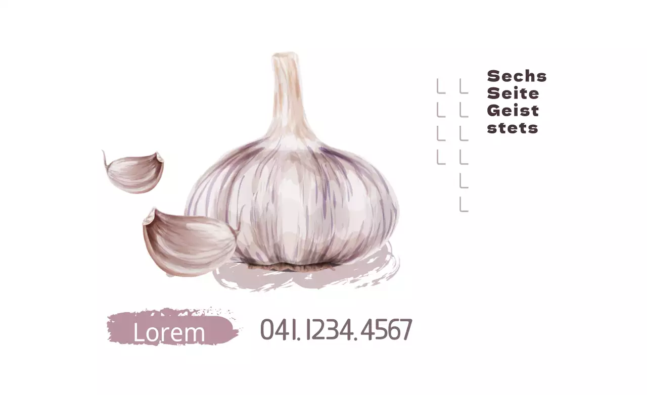 Sechs Knoblauchzehen