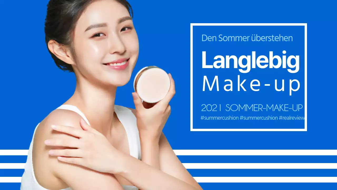 Blaue Streifen Sommer Makeup Luftkissen Kosmetik Kosmetik