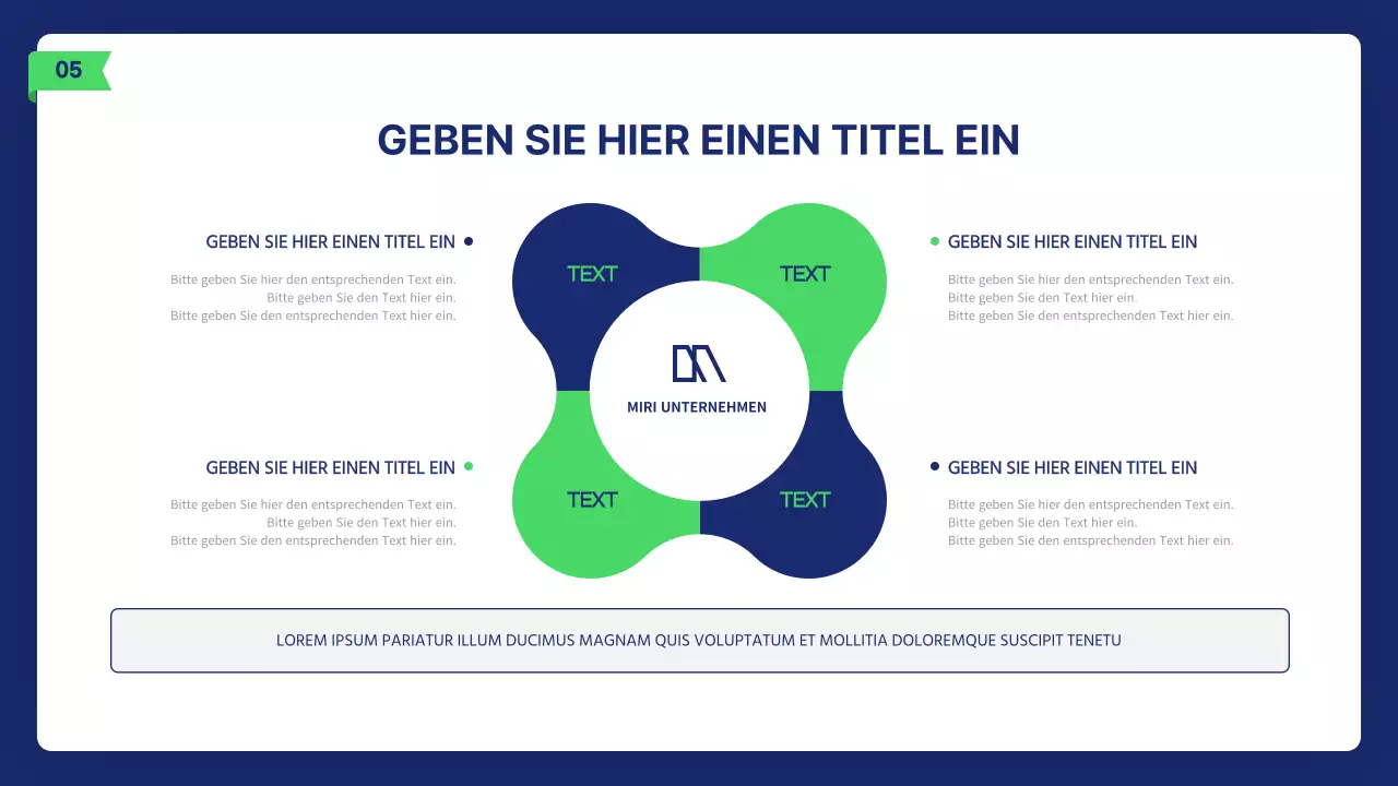 Sauberer Business-Illustrationsbericht in Marineblau