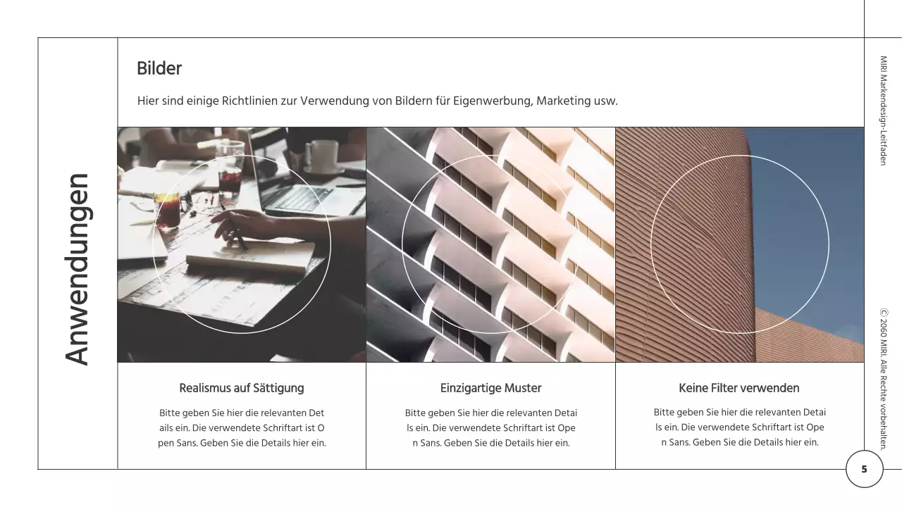 Markendesign-Richtlinien für ein minimalistisches Modul mit weißen und schwarzen Linien
