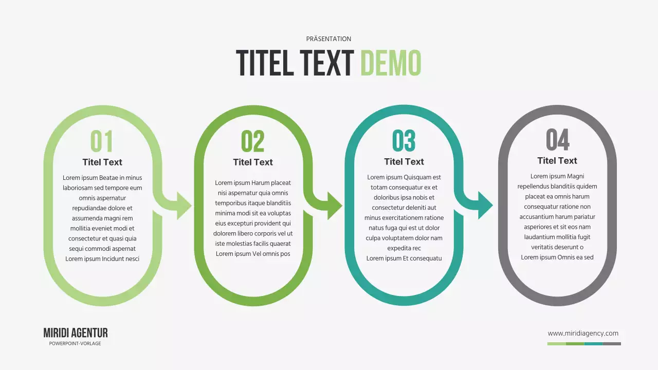 Ein einfaches Konzept - Zeitleiste in Grün