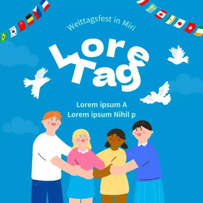 Inhalt des hellblauen Welttagsplakats