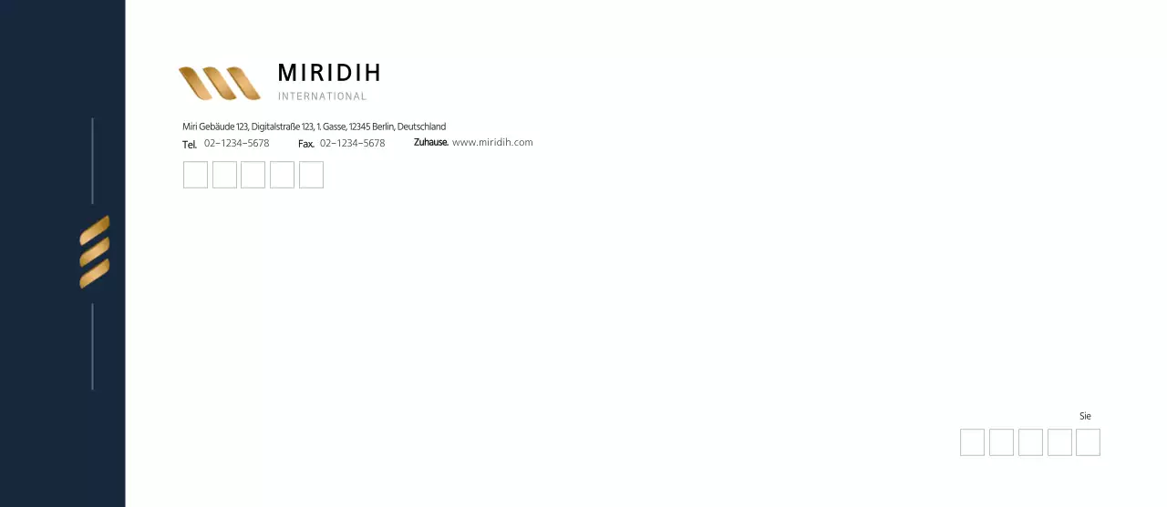 Navy Modern Corporate Farbige Umschläge