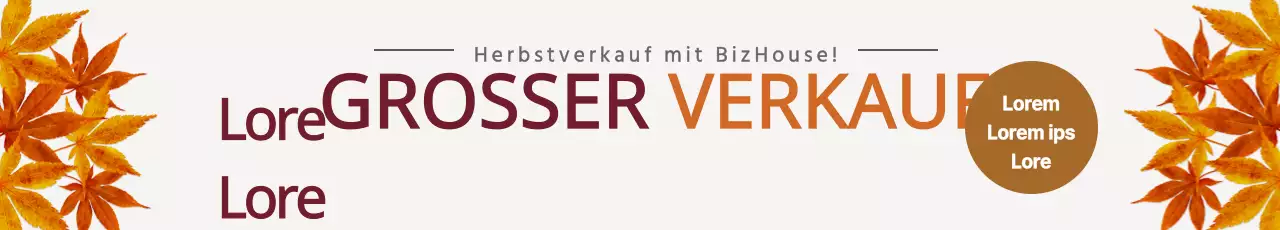 Großer Herbstausverkauf