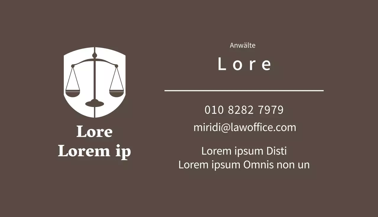 Brown Logo saubere Anwaltskanzlei