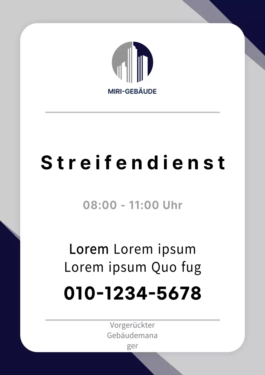 Dokumentation für ein einfaches Patrouillenschildgebäude