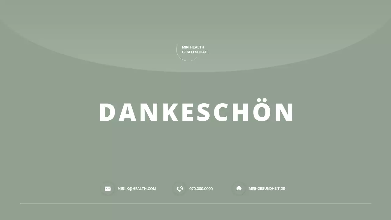 Ruhiger und sauberer Geschäftsbericht eines Gesundheitsunternehmens in dunklen Grüntönen