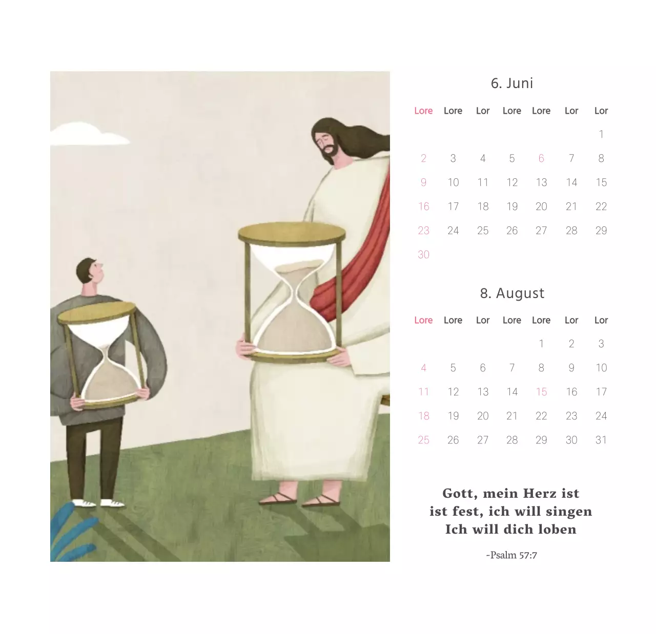  Illustration der Kirche Tischkalender der Kirche